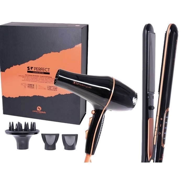 ست سشوار و اتو مو پرفکت بیوتی مدل SP Perfect Copper Edition اتو مو و حالت دهنده