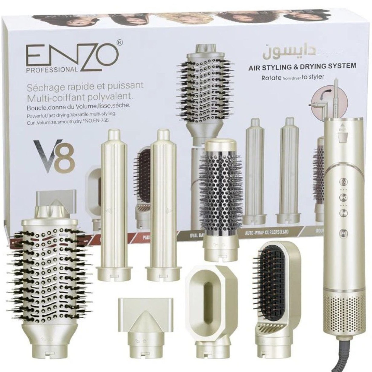 حالت دهنده انزو مدل EN-755 V8 اتو مو و حالت دهنده
